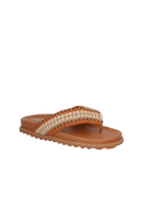 SANDÁLIA DE DEDO EM CROCHET MULTICOR CARAMELO