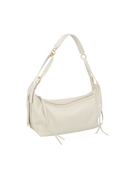 BOLSA GRANDE EM COURO ESTONADO OFF WHITE