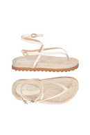 PAPETE EM COURO OFF WHITE COM TIRAS FINAS