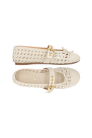 SAPATILHA EM COURO OFF WHITE TRESSÊ COM FIVELA