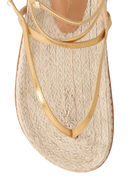 PAPETE METALIZADA OURO COM TIRAS FINAS