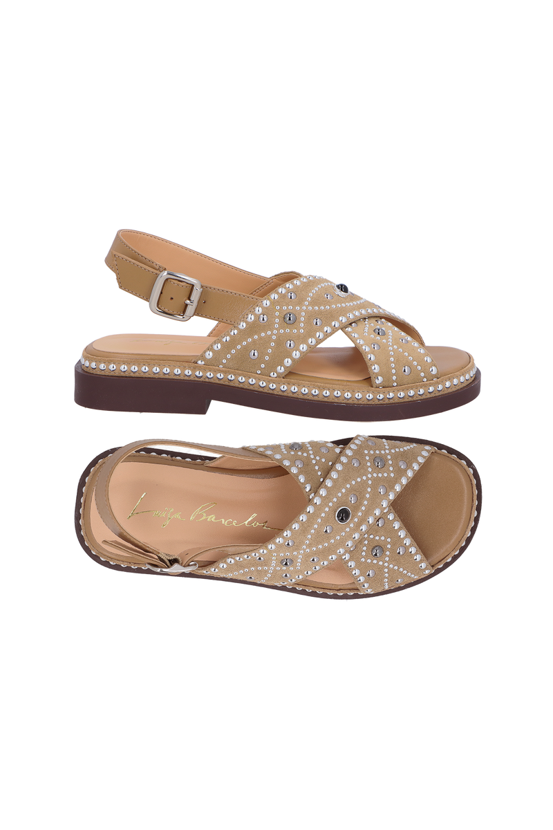 SANDÁLIA PESCADORA EM CAMURÇA BEGE FENDI