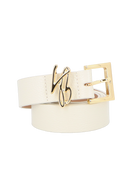 CINTO EM COURO OFF WHITE COM PASSANTE LB