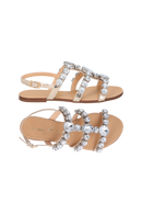 SANDÁLIA RASTEIRA DOURADA MAXI PEDRARIAS CRISTAL