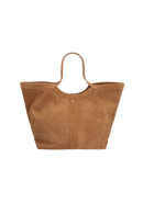 BOLSA GRANDE MINIMALISTA EM CAMURÇA CARAMELO