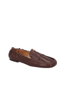 MOCASSIM EM COURO CAFÉ DE FIVELA