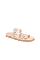 PAPETE EM COURO DOURADO COM FIVELAS DE STRASS