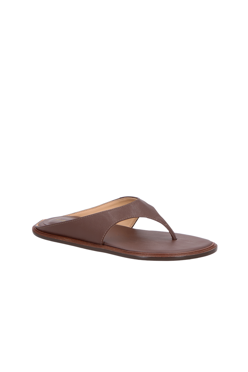 RASTEIRA DE DEDO EM COURO CAFÉ COM SOLADO RETO