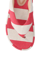 SANDÁLIA PLATAFORMA FLAT LISTRADA VERMELHO