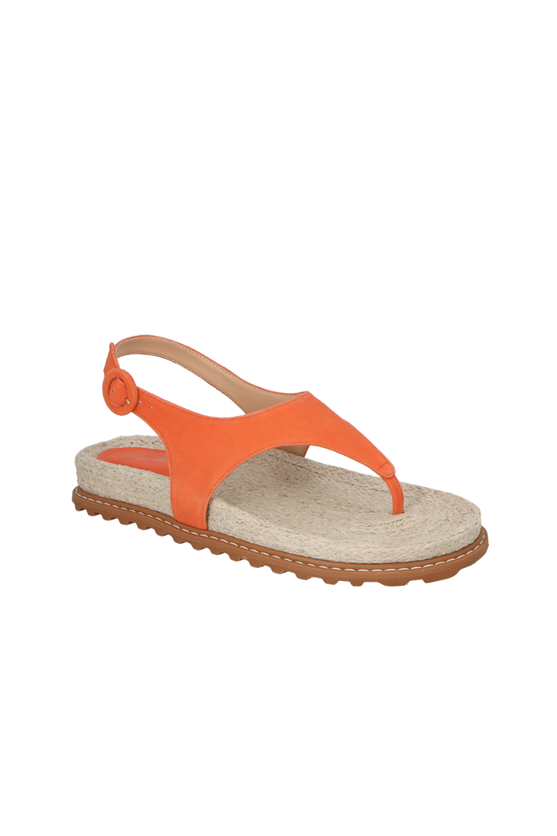 PAPETE EM CAMURÇA TANGERINA E JUTA