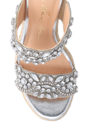 SANDÁLIA ANABELA COM PEDRARIA CRISTAL E JUTA