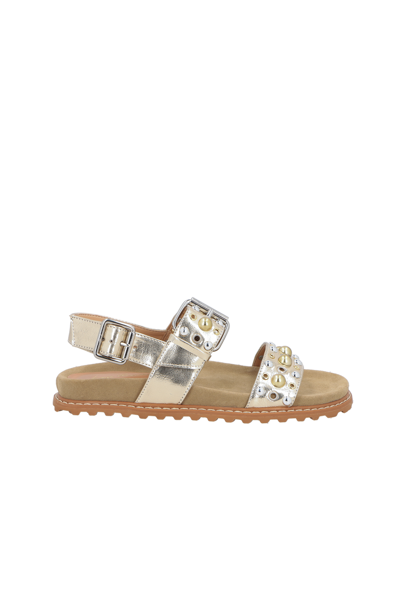 PAPETE METALIZADA DOURADA COM APLICAÇÕES METÁLICAS