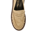 MOCASSIM LOAFER TRATORADO EM CAMURÇA BEGE FENDI