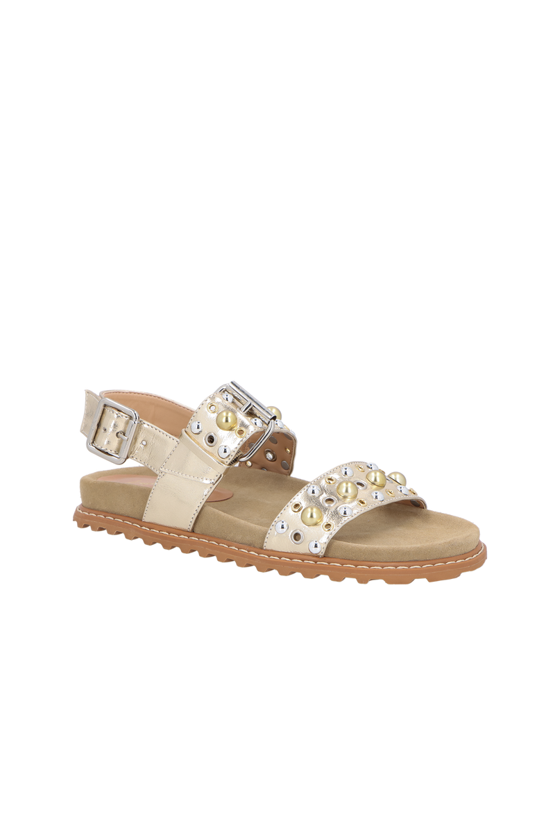 PAPETE METALIZADA DOURADA COM APLICAÇÕES METÁLICAS