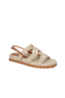 SANDÁLIA PAPETE TIRA DE RÁFIA BEGE AREIA