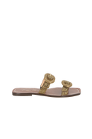 SANDÁLIA RASTEIRA FIVELAS CRISTAIS MARROM CAFÉ