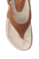 PAPETE EM CAMURÇA CARAMELO E JUTA