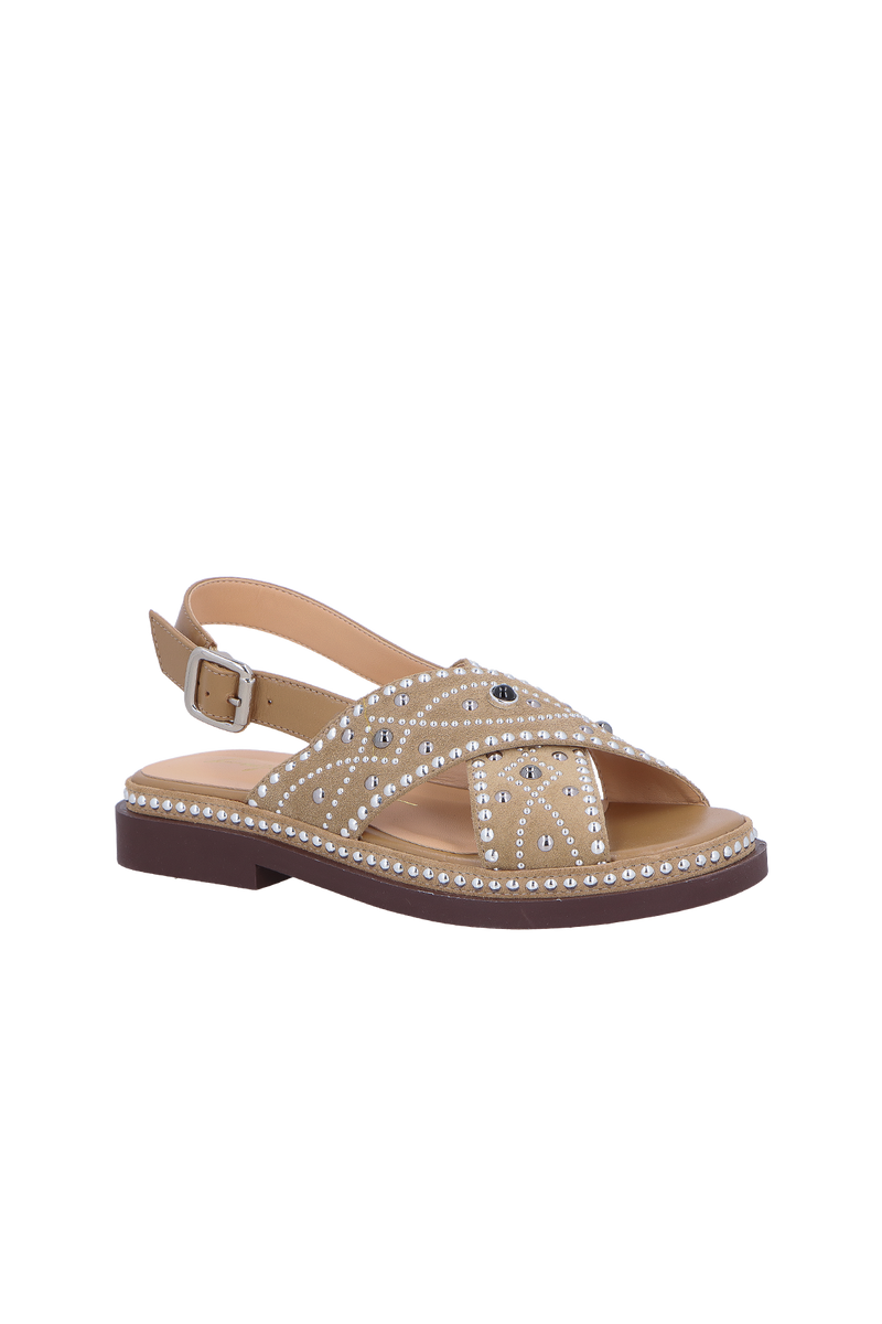 SANDÁLIA PESCADORA EM CAMURÇA BEGE FENDI