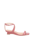SANDÁLIA ANABELA EM VERNIZ ROSA QUARTZO COM TIRAS