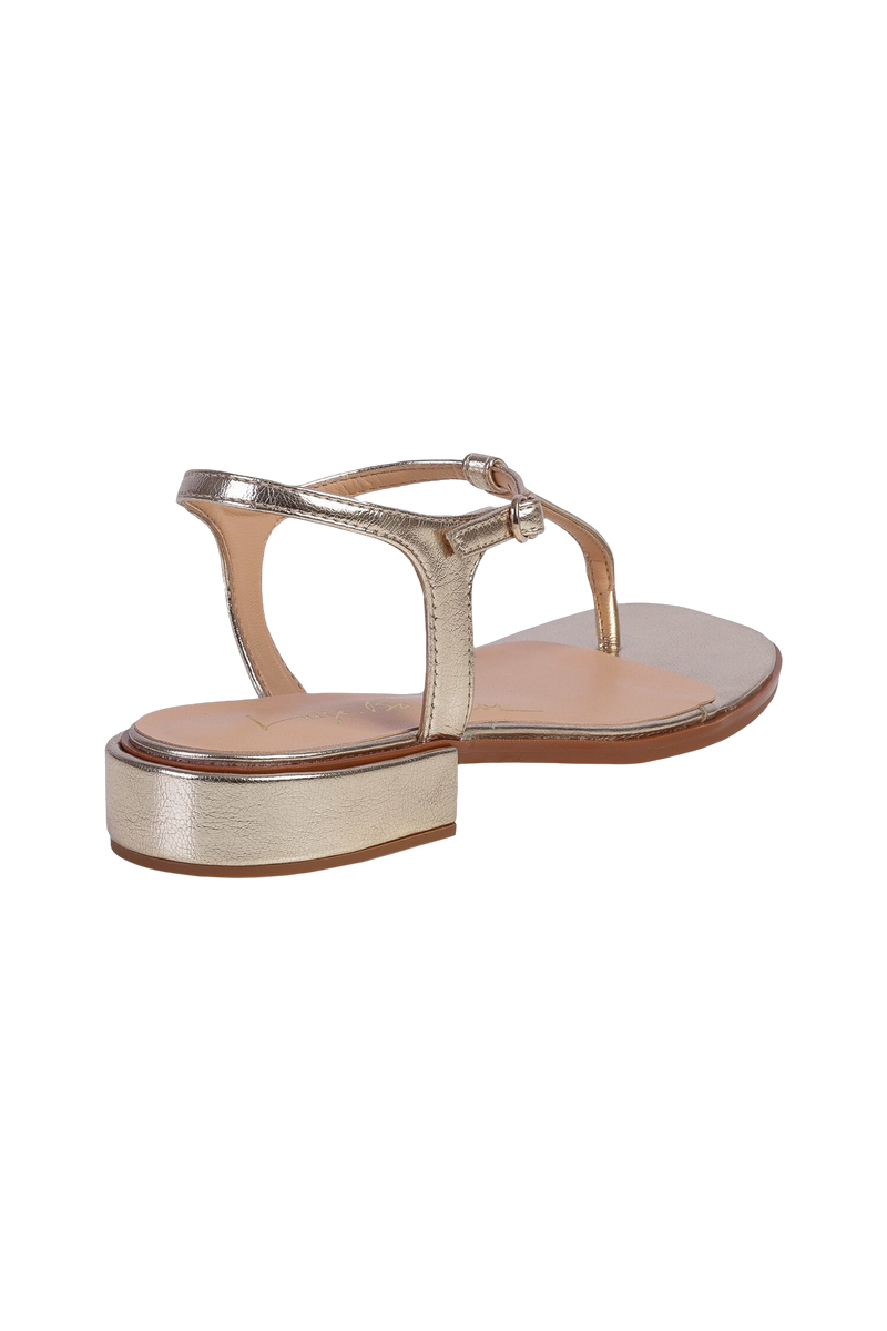 SANDÁLIA RASTEIRA TIRA VERTICAL DOURADA