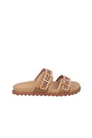 PAPETE TRATORADA EM COURO BEGE AREIA COM RECORTES LASER