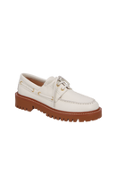 MOCASSIM DOCKSIDE EM COURO OFF WHITE COM SOLADO TRATORADO