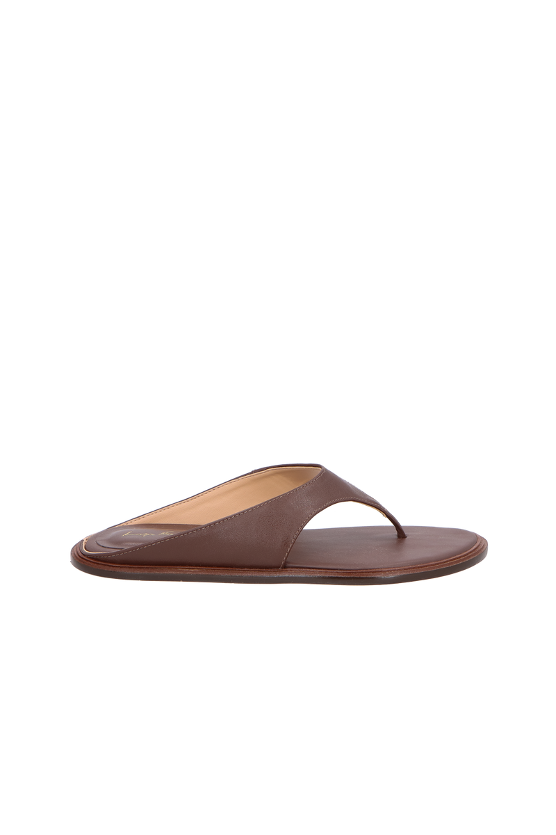 RASTEIRA DE DEDO EM COURO CAFÉ COM SOLADO RETO